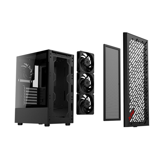 XPG Valor Air Usb3.2 4x12cm Fan Pencereli Atx Kasa (Valorairmt-Bkcww)