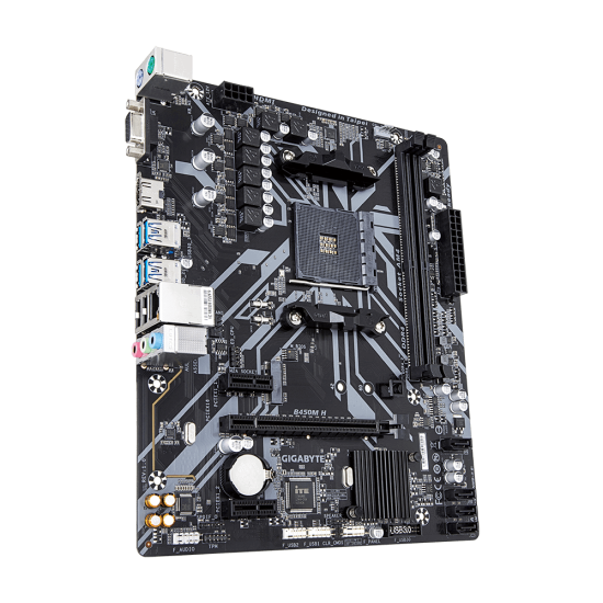 Gigabayt B450m H AM4 DDR4 Ses Glan HDMI/VGA Sata3 Usb3.1 Matx Anakart Gigabayt B450m H AM4 DDR4 Ses Glan HDMI/VGA Sata3 Usb3.1 Matx Anakart