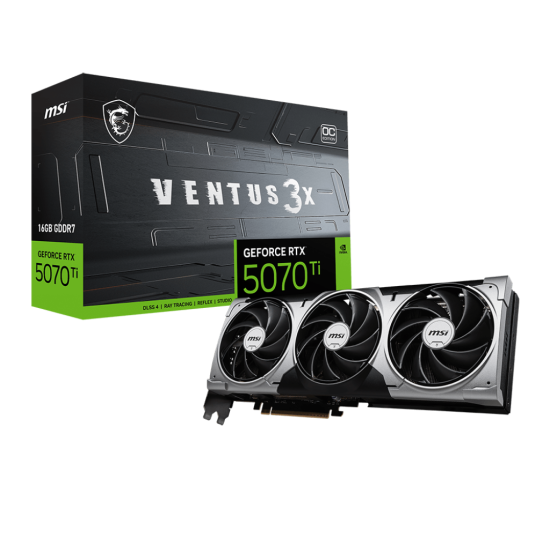 Msi GeForce RTX5070TI 16G VENTUS 3X OC 16GB GDDR7 256 Bit DLSS 4 Ekran Kartı
