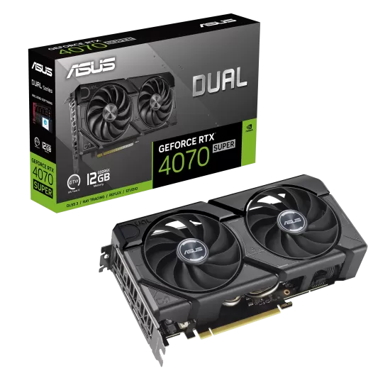Asus RTX4070 Super 12GB GDDR6X 192Bit 3xDP/HDMI (Dual-RTX4070S-12G-Evo) Ekran Kartı
