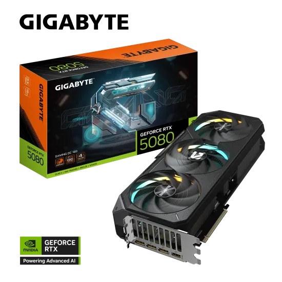 Gigabyte RTX 5080 Gaming OC 16G GV-N5080GAMING OC-16GD 256 Bit GDDR7 16 GB Ekran Kartı