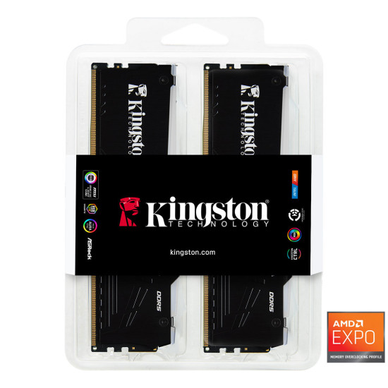 Kingston Beast RGB Expo 32GB (2x16GB) DDR5 6000MHz CL36 Ram Kit (KF560C36BBE2AK2-32TR)