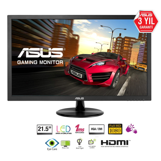 ASUS 21.5" VP228HE 1920x1080 1MS GAMING HDMI/VGA SIYAH +VESA +SPEAKER ASUS 21.5" VP228HE 1920x1080 1MS GAMING HDMI/VGA SIYAH +VESA +SPEAKER