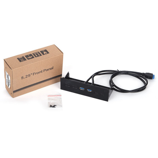 Dark 2 X USB3.0 Anakart Bağlantılı Kasa USB Çoğaltıcı 5.25" Panel (DK-AC-U3A5X2)