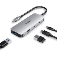 Philips SWR1651A Type-C to 2*USB-A 3.2 ve 2*USB-C PD 100W HUB Çoklayıcı Adaptör