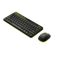 Logitech MK240 Kablosuz Tr Q Klavye Mouse Set Siyah-Sarı (920-008215)
