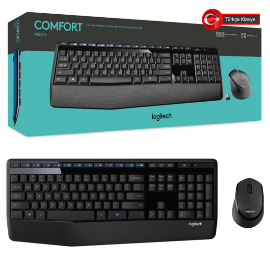 LOGITECH MK345 DESKTOP WIRELESS COMBO (920-006514) - Kablosuz Türkçe Q Klavye ve Fare Seti